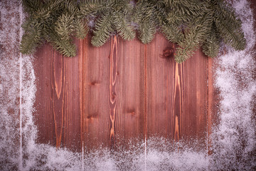 Wooden Christmas and New Year's background