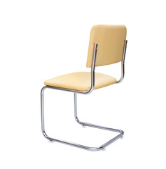 Modern office chair from beige leather. Isolated