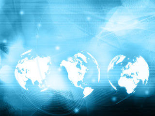 world map technology style