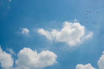Clouds in blue sky