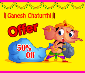 Happy Ganesh Chaturthi Festival. Ganesha Character