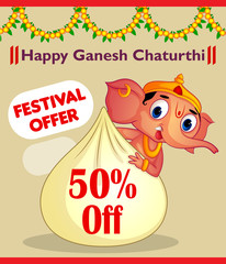 Happy Ganesh Chaturthi Festival. Ganesha Character