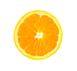 Sweet orange slices on white background