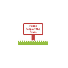 grass icon , keep off the grass