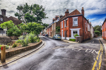 Fototapeta na wymiar old street in living area in Canterbury