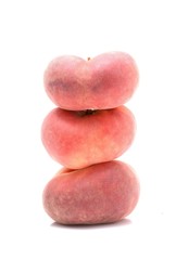 donut peaches isolated on white background