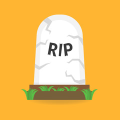 Cartoon grave flat design