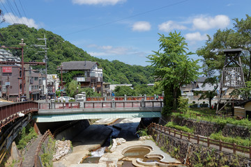 夏の有馬温泉 太閤橋 