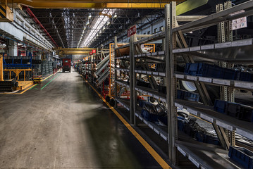 Interior of industrial plant workshop