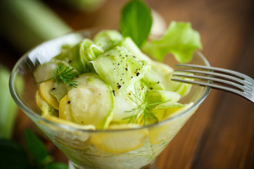 salad of marinated zucchini in spices