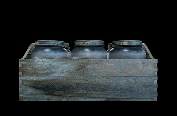 Whiskey Jars In A Crate