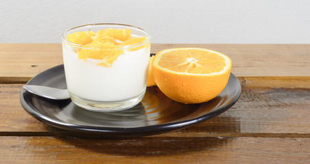 Yogurt and orange
