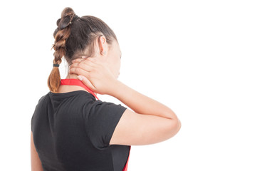 Fototapeta premium Stressed young employee looking exhausted
