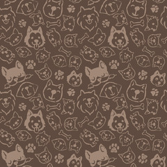 犬のイラスト　模様