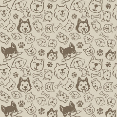 犬のイラスト　模様