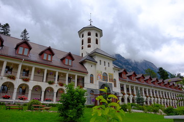 Caraiman Monastery in Busteni, Romania.