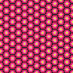 Ethnic boho seamless pattern with hexagons. Print. Repeating background. Cloth design, wallpaper.