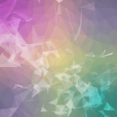 Abstract colorful triangulated geometric background for illustrations and banners