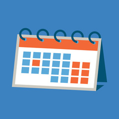 Agenda paper, icon of the calendar with one month displayed