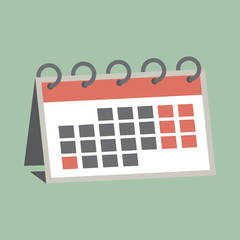 Agenda paper, icon of the calendar with one month displayed