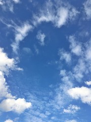 cloud hole in a beautiful blue sky