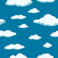 Sky seamless background. Cloud seamless background. Good day. Clear. Blue Clouds.
