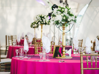 Dinner wedding table setting