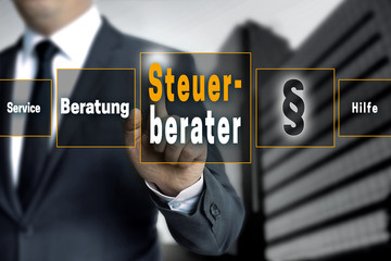 Steuerberater touchscreen konzept hintergrund