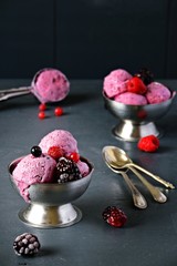 Homemade Summer Fruits Ice Cream