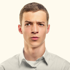 Fototapeta premium Young thoughtful man.