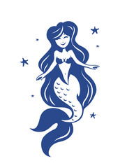Mermaid fairy tale marine character