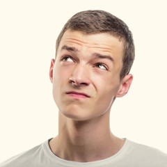 Fototapeta premium Young thoughtful man.