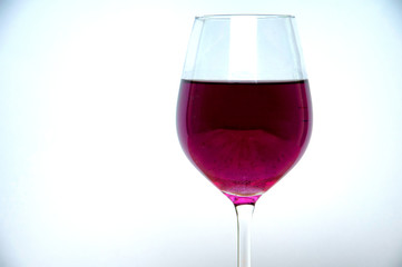 Wine glass on a white background