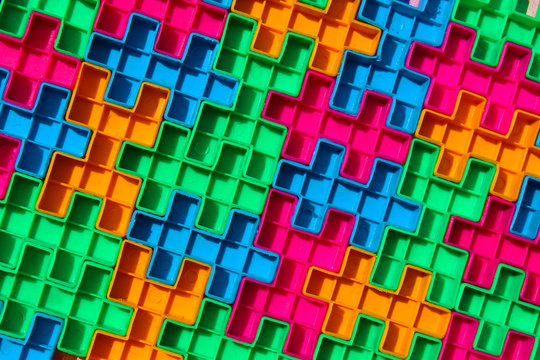 plastic colored blocks texture for background