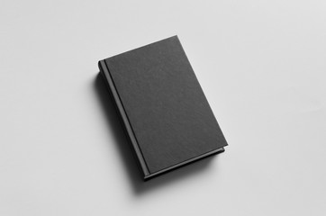 Black Hardcover Book Mock-Up