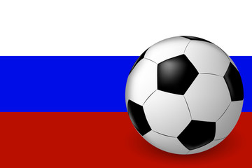Fototapeta premium ball with flag of Russia