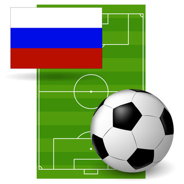 ball with flag of Russia