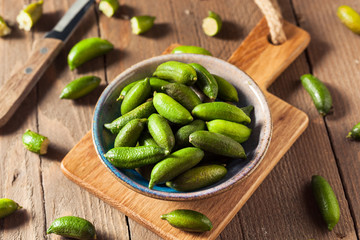 Raw Organic Green Finger Limes