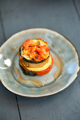 Ratatouille on a grey plate