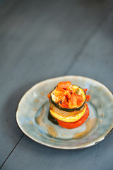 Ratatouille on a grey plate