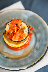 Ratatouille on a grey plate