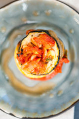 Ratatouille on a grey plate