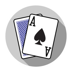 Flat design vector black jack icon, isolated