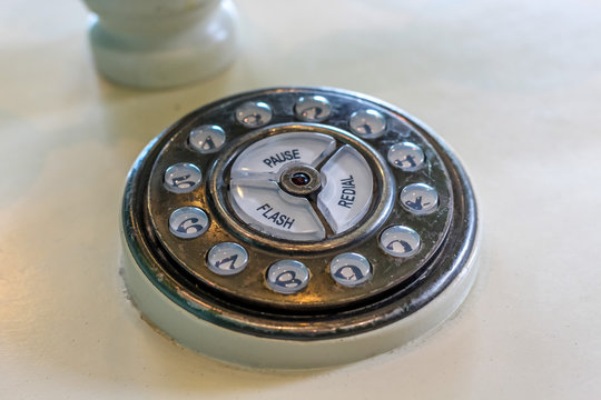 close up old style luxury vintage dial pad