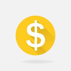 Flat dollar icon.