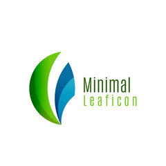 Green eco leaf icon, created with circle shapes