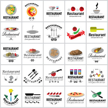Restaurant Icons Set: Vector Illustration, Graphic Design. Collection Of Colorful Icons. For Web, Websites, Print, Presentation Templates, Mobile Applications And Promotional Materials