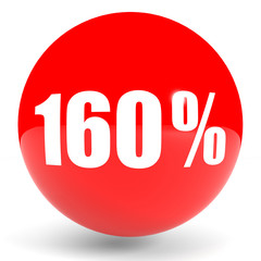 Discount 160 percent off. 3D illustration.