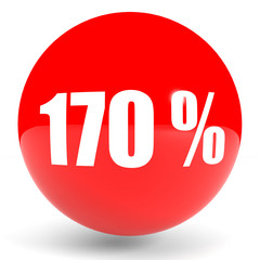 Discount 170 percent off. 3D illustration.