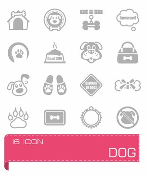 Vector Dog icon set